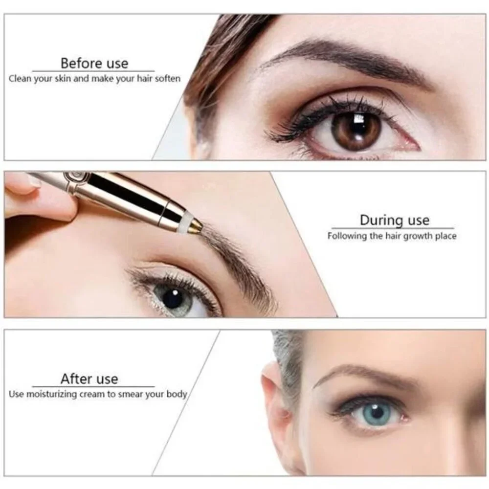 Eyebrow Hair Remover, SiKii Painless-Precision Eyebrow Trimmer Brows Epilator